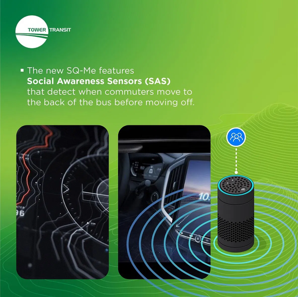 附有公德心感应器的“新巴士”。（取自Tower Transit面簿）