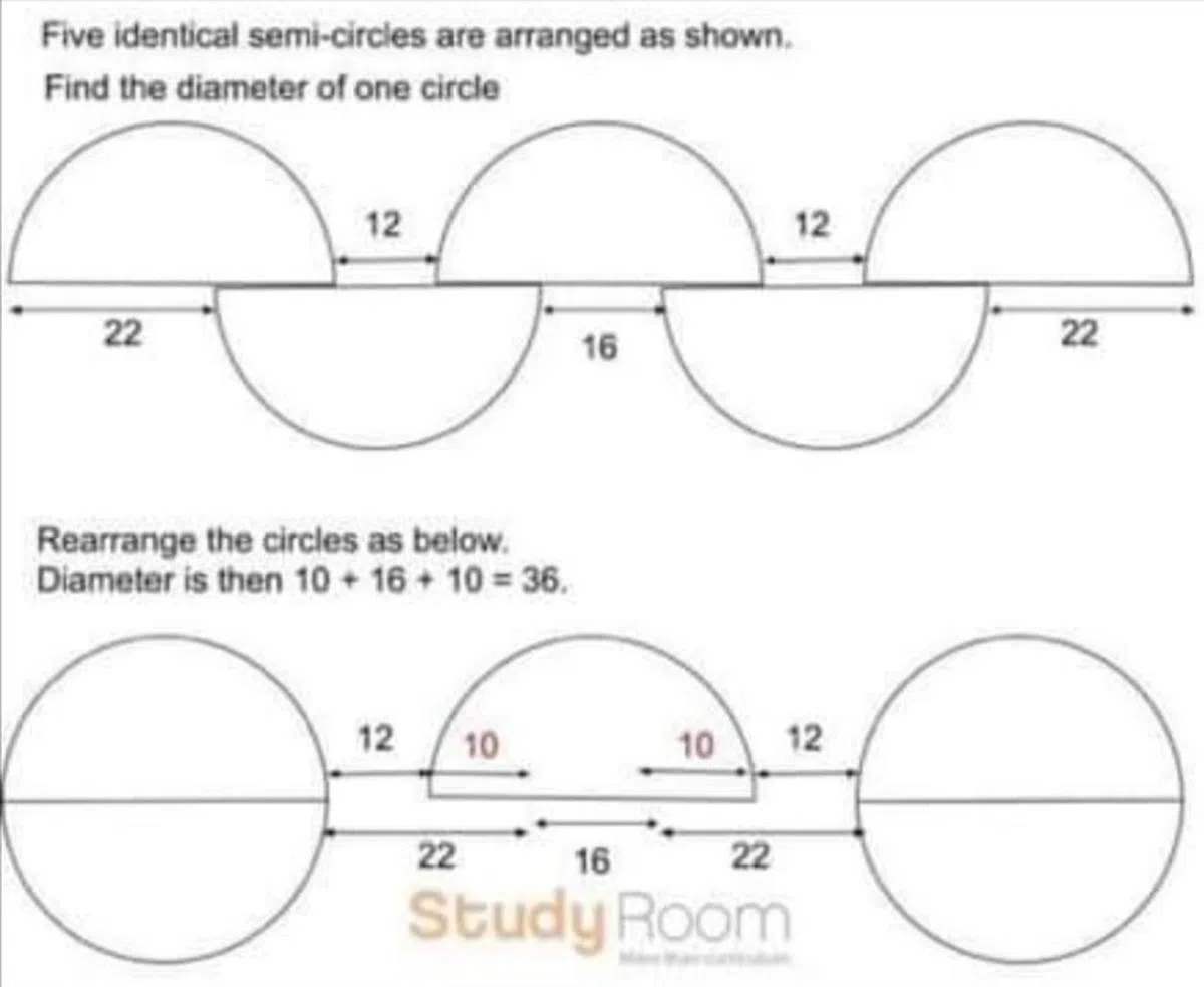  小六会考数学题样式二，及其解答方式。（Study Room） 