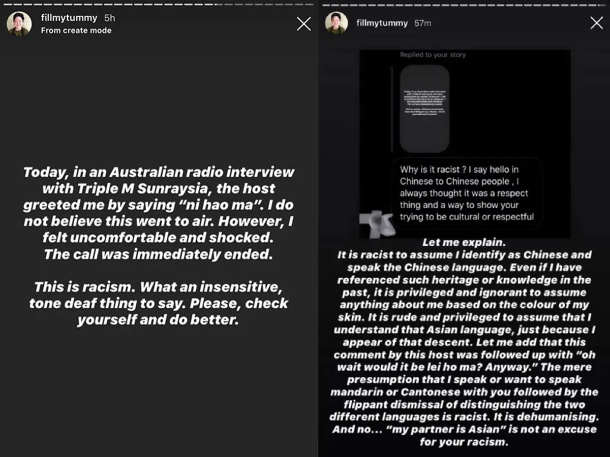  （@fillmytummy Instagram Story截图） 