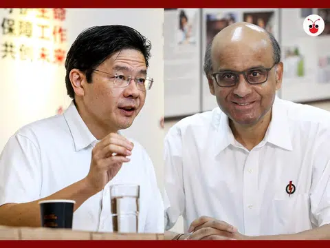 上周末最值得关注的就是国家发展部长兼财政部第二部长黄循财（左），以及国务资政兼社会统筹部长尚达曼（右）一前一后发表的谈话。（红蚂蚁制图）