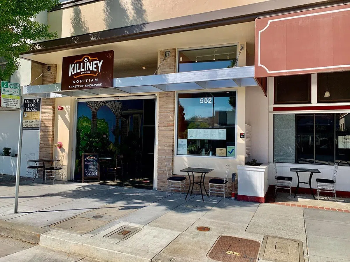 吉利尼咖啡店位于加州帕洛阿尔托的分店。（Killiney Kopitiam Palo Alto 脸书）