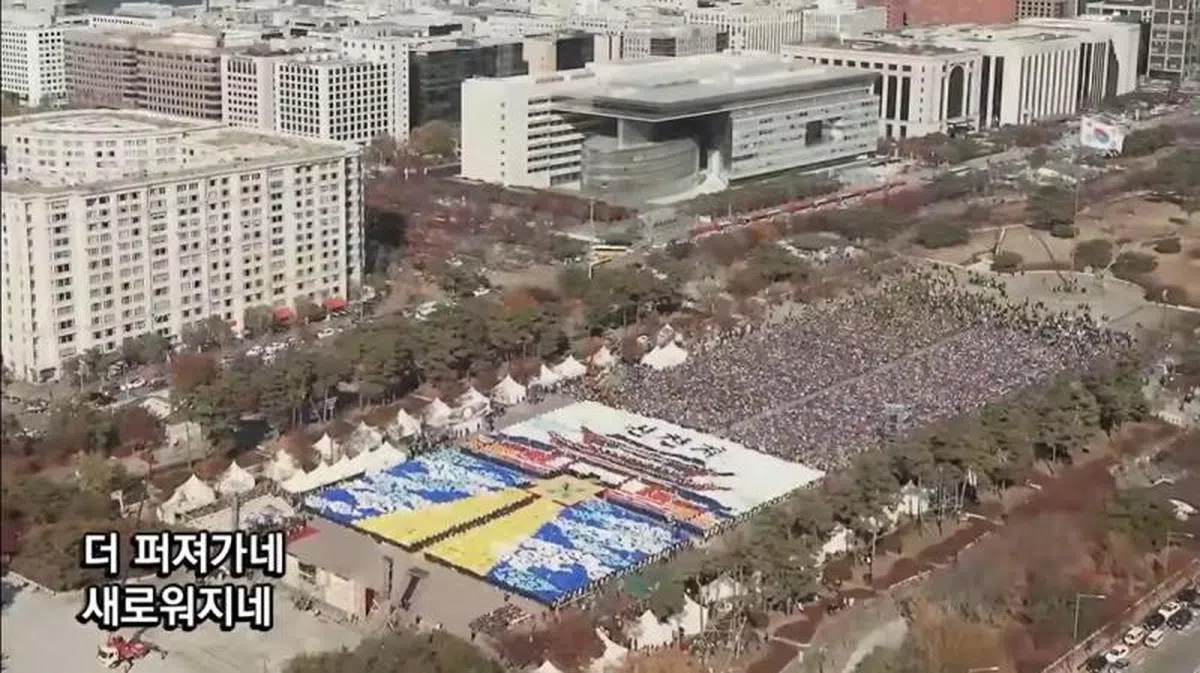  新天地大邱教会据说有30万名教徒。（视频截图） 