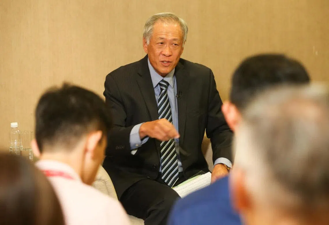 国防部长黄永宏。（联合早报）