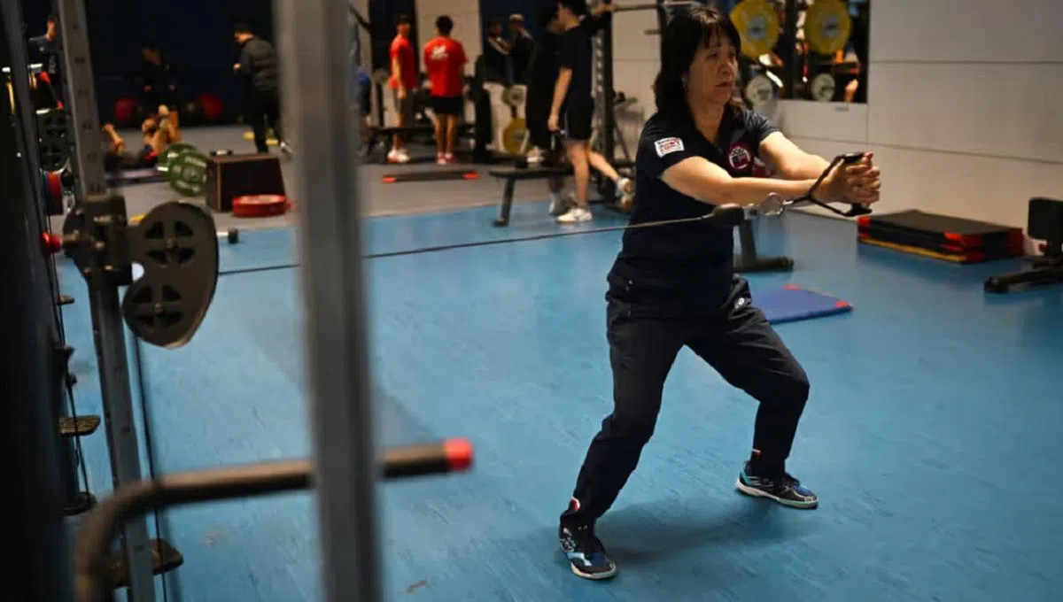 为了备战奥运，曾之颖每天在健身房训练三小时。（曾之颖Instagram）