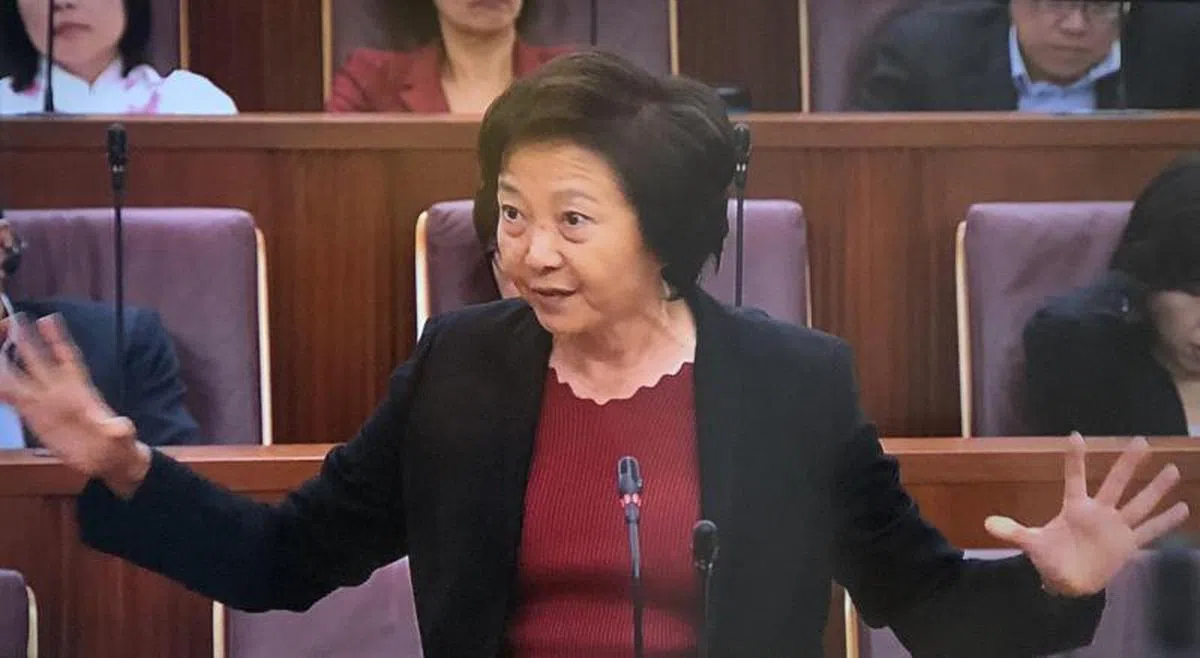  义顺集选区议员李美花。（国会视频截图） 