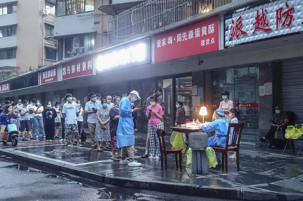 成都的一个核酸检测处。（欧新社）