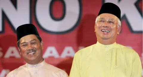 慕尤丁（左）与纳吉（右）。（路透社）