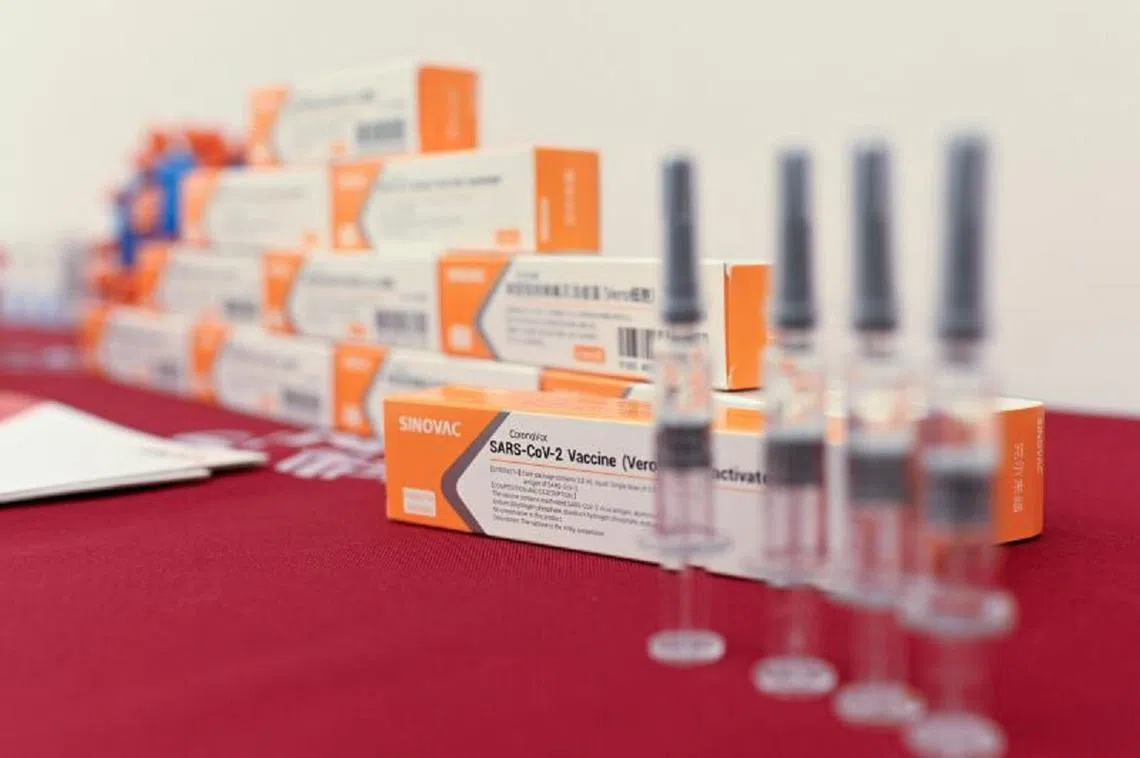 中国科兴疫苗。（法新社）