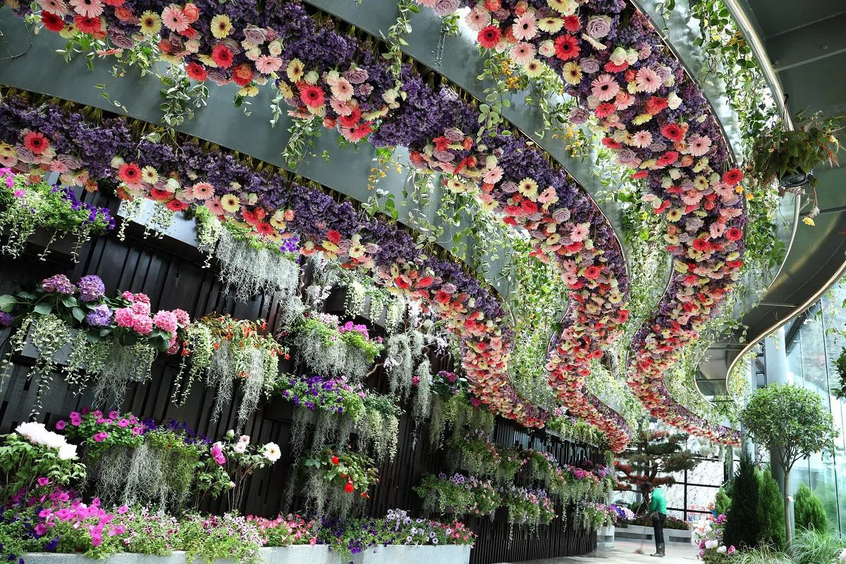  奇幻花园（Floral Fantasy）一片花团锦簇，美不胜收。（联合早报） 