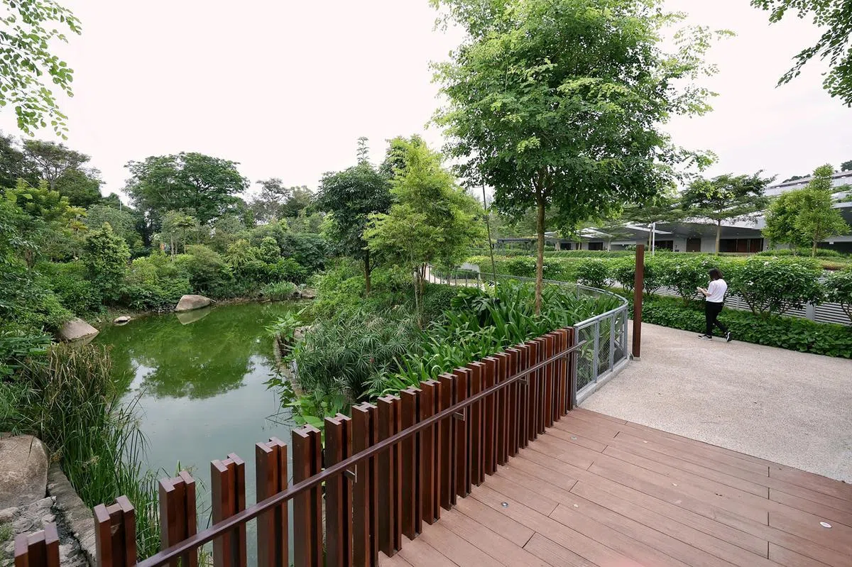 骨灰撒土设施静心园（Garden of Serenity）。（联合早报）