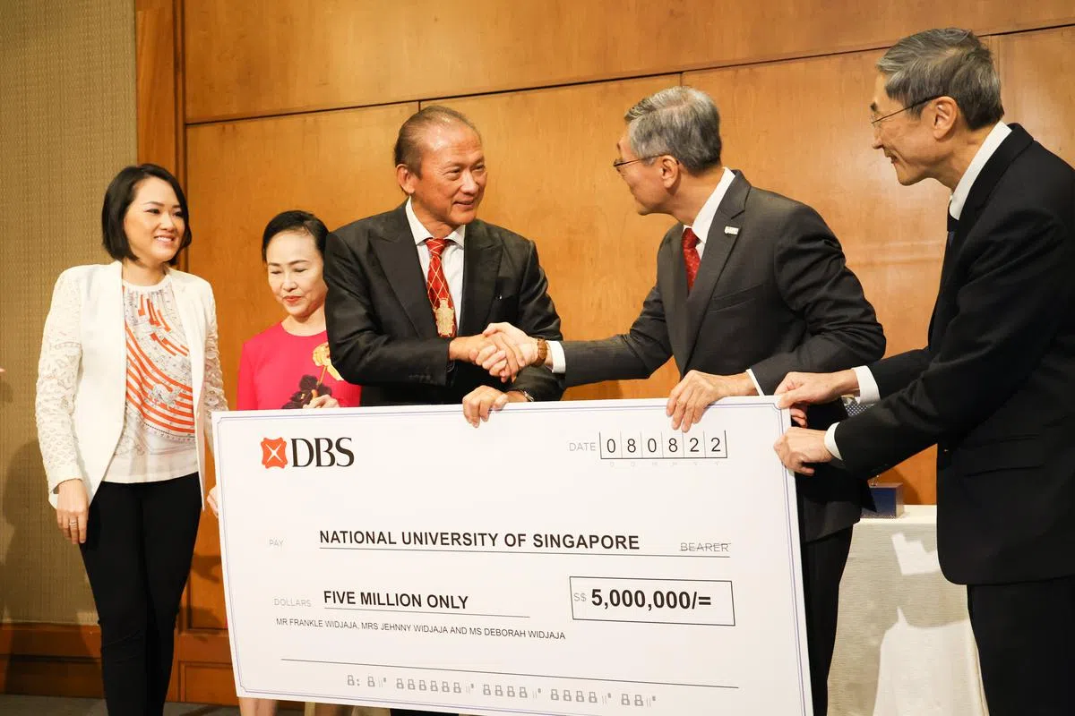 这种象征性的巨型模拟支票还是很常见啦！（联合早报）