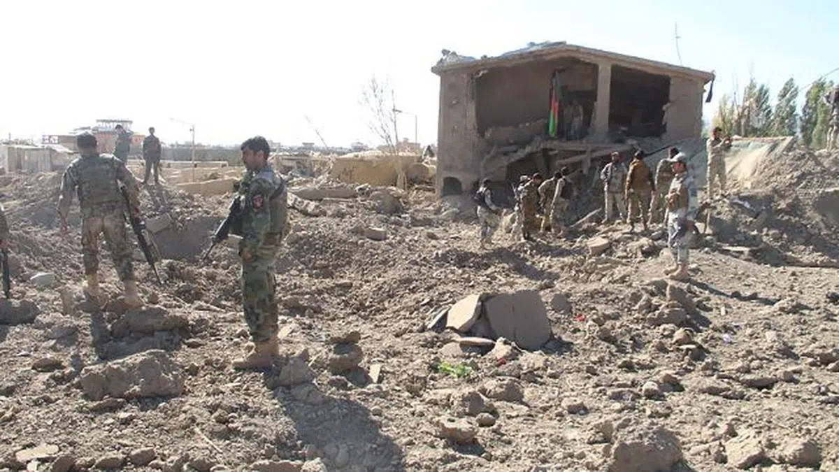  阿富汗东部帕克蒂亚省的一个警察培训中心遭恐怖袭击。（法新社） 