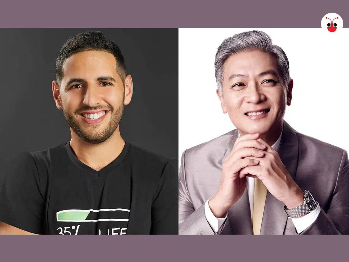 左边是Nuseir Yassin，昵称Nas。右边是今年国庆庆典的创意总监李迪文。（张丽苹制图/取自面簿）