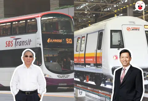 左为新捷运主席林日波，右为SMRT总裁梁建鸿。（宋佳颖制图） 