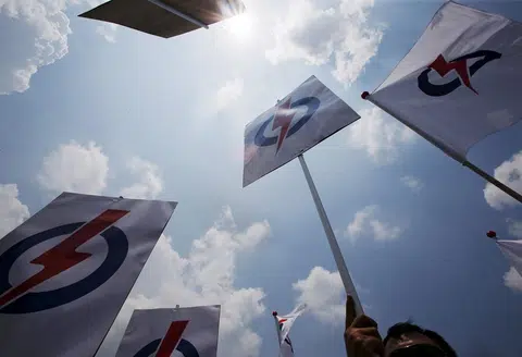 新加坡人民行动党的标志。行动党进入多事之秋，近期爆出两起政治丑闻。（海峡时报）