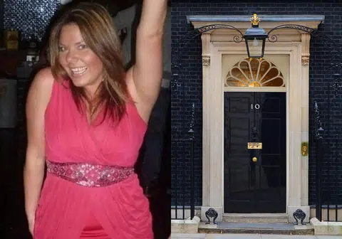一名女子丽兹·特鲁塞尔（Liz Trussell，左图）因推特账号和英国新首相特拉斯雷同，而莫名在社交媒体上收到不少祝贺和谩骂。（红蚂蚁制图）