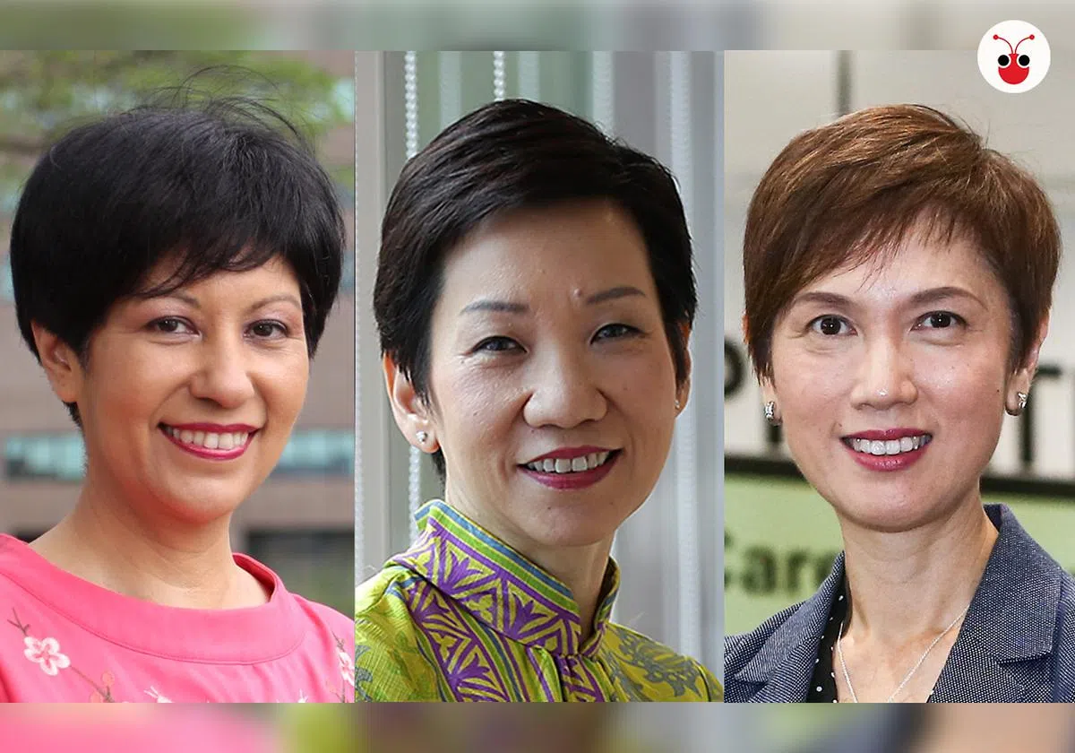  （左起）英兰妮、傅海燕、杨莉明。（曾庆祥制图） 