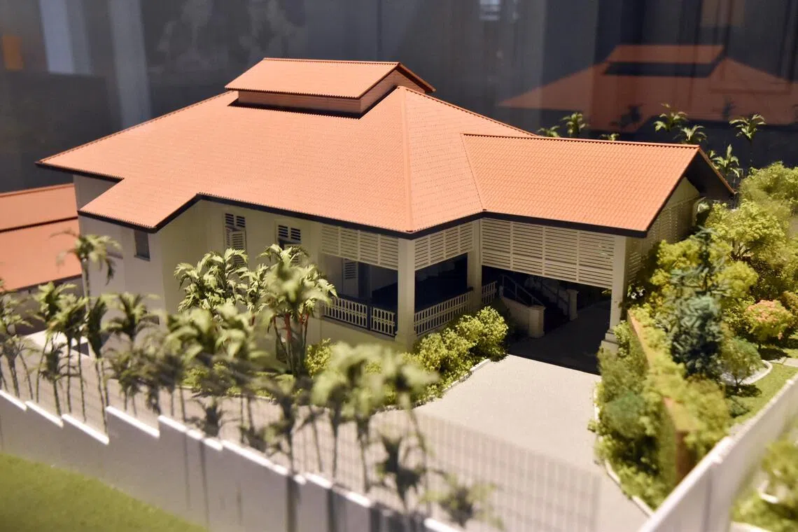 曾经在新加坡国家博物馆展出的欧思礼路38号的模型屋。