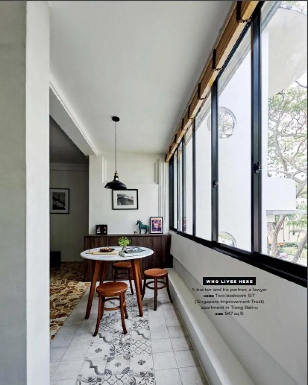  贯穿客厅和其他区域的连廊。（互联网） 