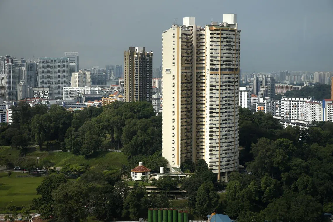 欧南园地标私人公寓珍珠苑（Pearl Bank Apartments）。（海峡时报）