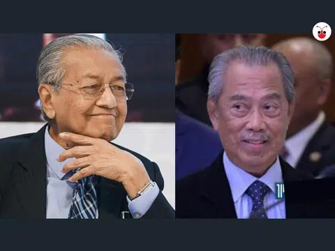 除了马哈迪（左）和慕尤丁（右）在土团党的拉锯战，如今也传出要求前首相纳吉领军国阵的声浪。（红蚂蚁制图）