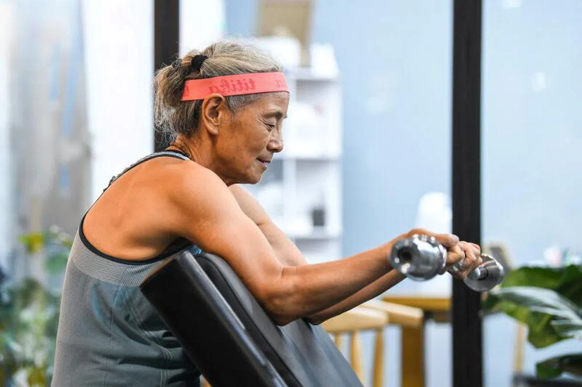  锻炼图。（法新社） 