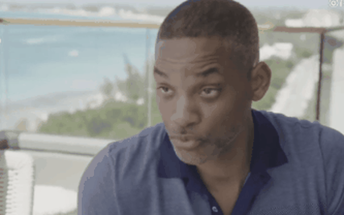  2018年3月29日，美国籍演员威尔·史密斯（Will Smith）上传一段与索菲亚的模拟约会场景视频。对于史密斯的示爱，索菲亚直接“打枪”。（互联网） 