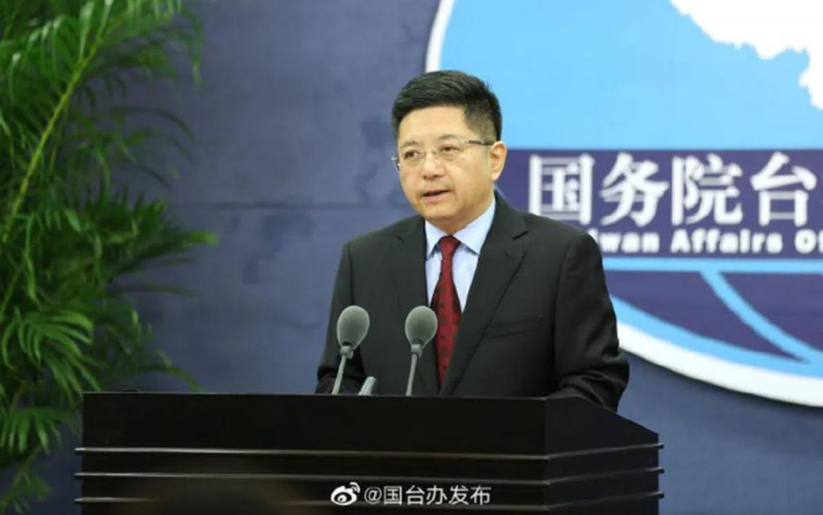  中国大陆国台办发言人马晓光宣称台湾凤梨是因为含有“有害生物”而被禁入口。（中国大陆国台办） 