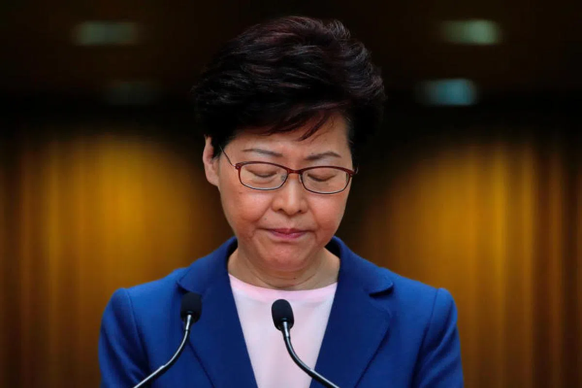  香港特首林郑月娥。（路透社） 