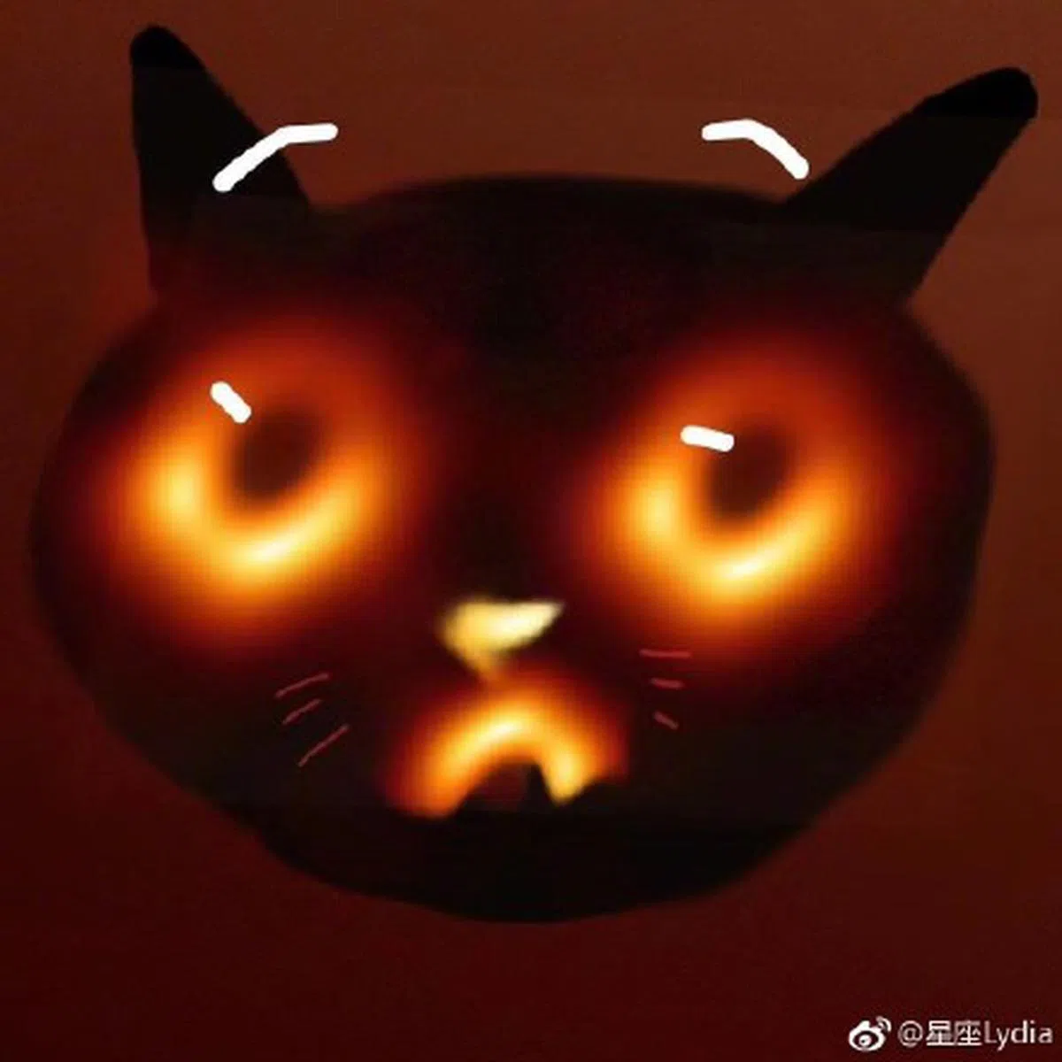  也有比较可爱的网友，把黑洞变成了可爱的漫威电影中的噬元兽。 