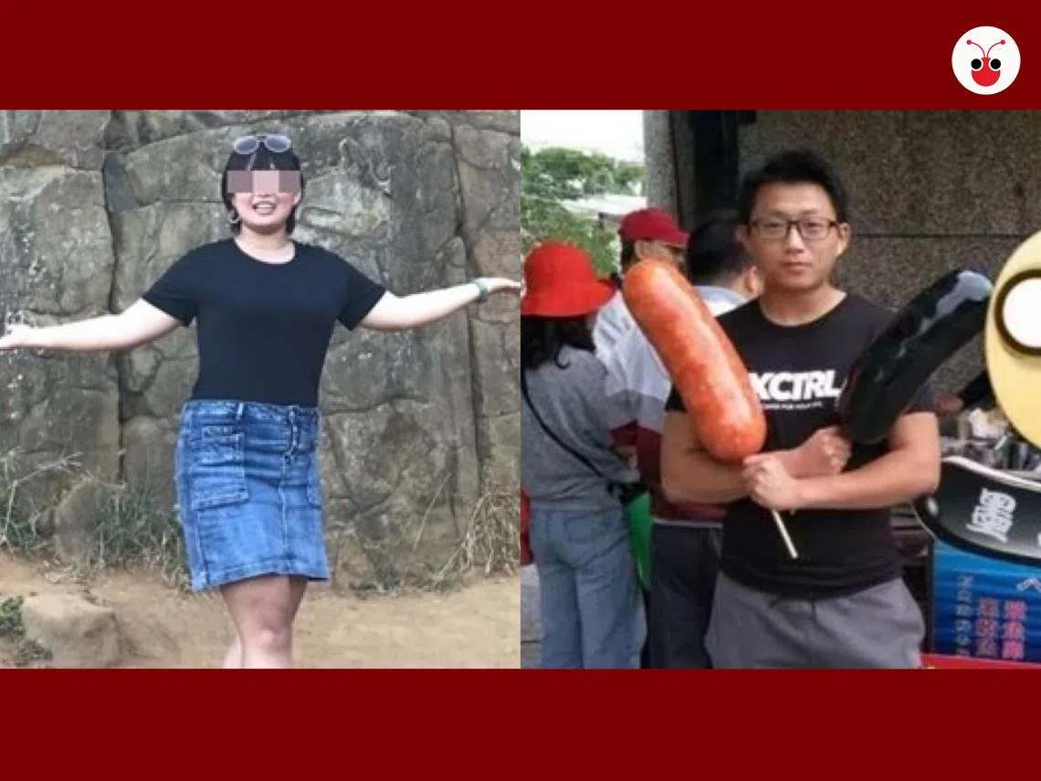 被害女学生（左）与嫌凶梁育志（右）。（红蚂蚁制图） 