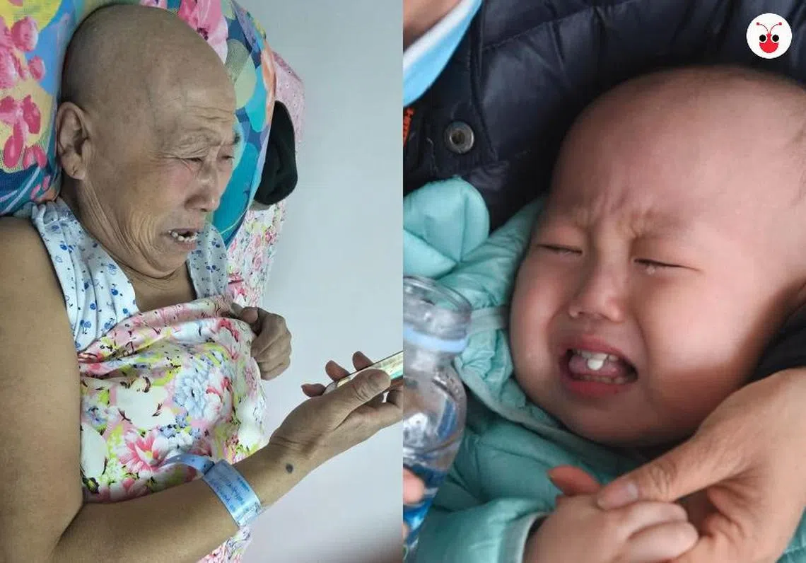 奶奶想海海的时候就会和他视频。（快手截图）