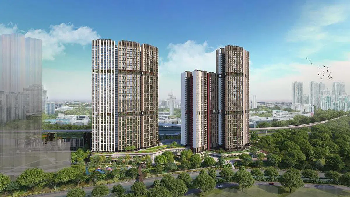 位于女皇镇的Ulu Pandan Vista是黄金地段组屋项目，当局公布该组屋转售的津贴回收率为8%。（建屋局构想图）