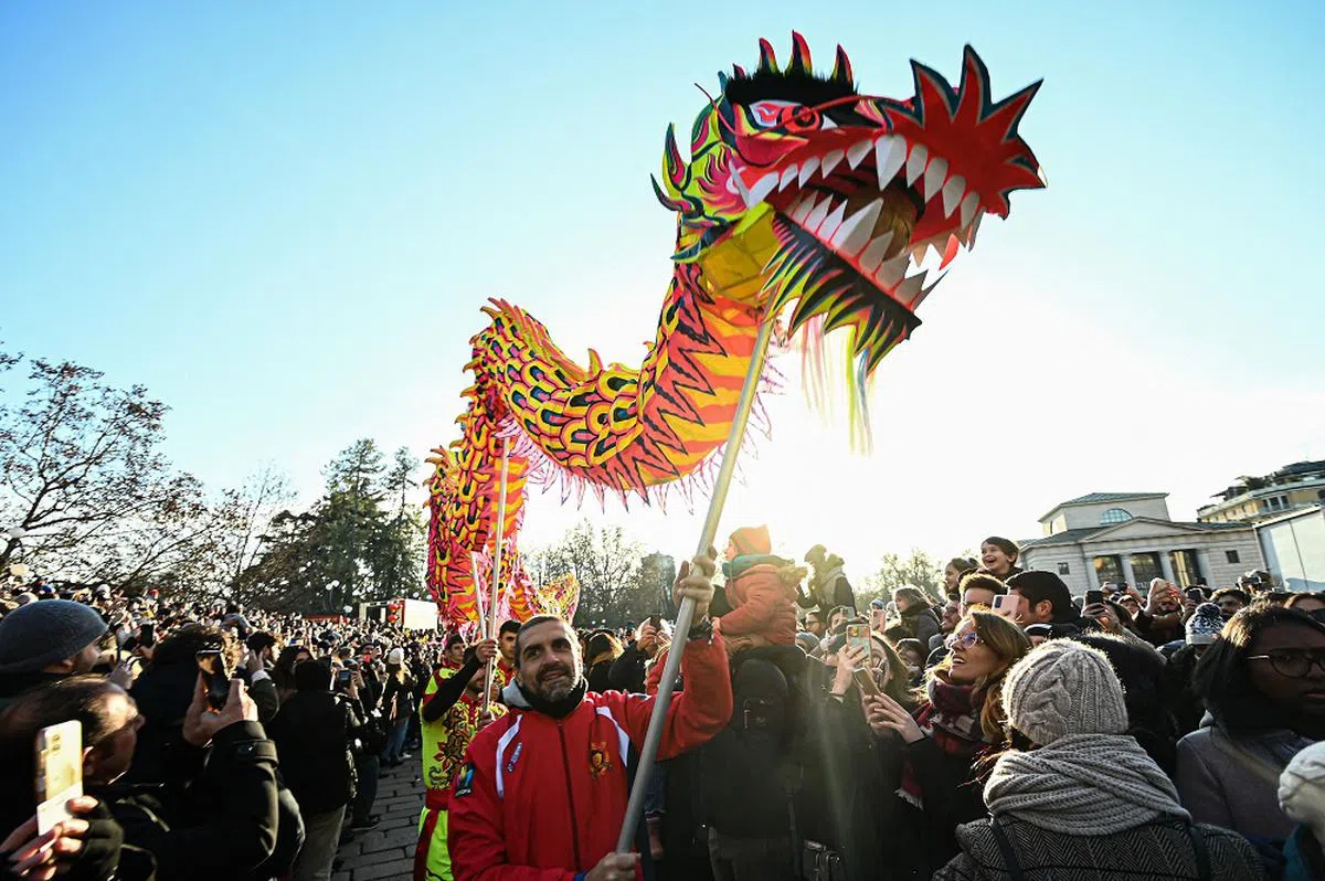 意大利庆祝2023农历新年。（法新社）