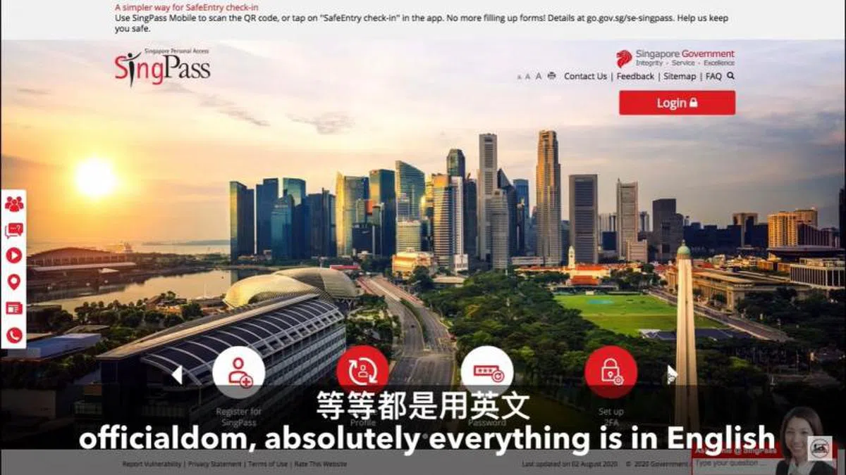  通用英语，以及便捷的线上服务让外国人更易融入本地社会。（视频截图） 