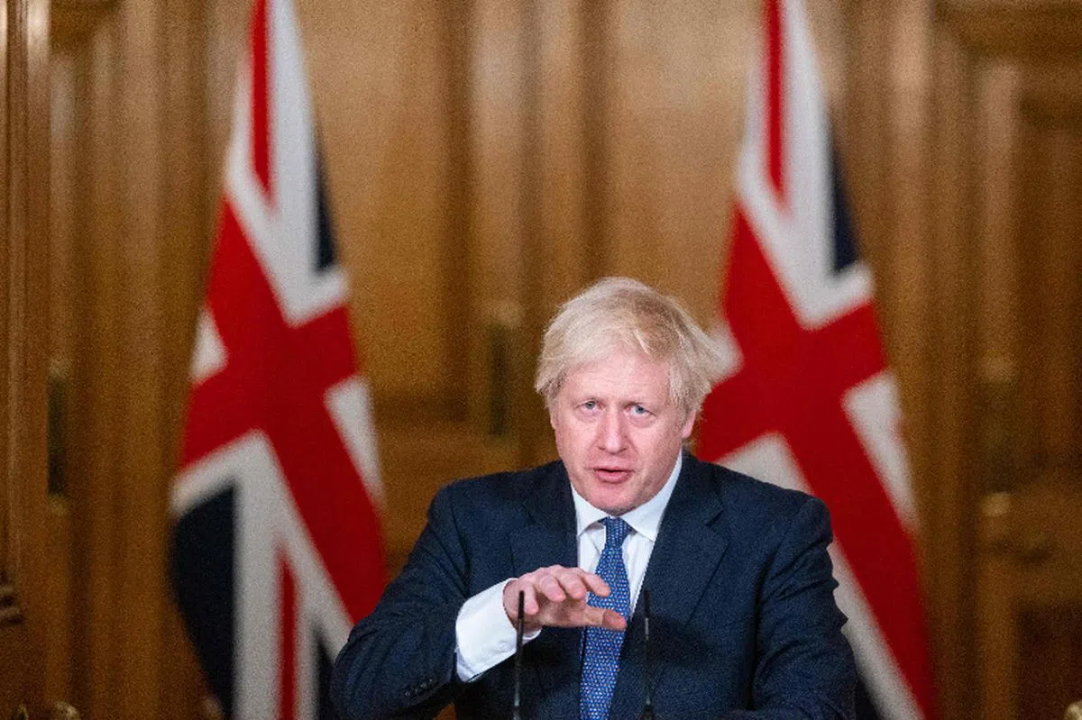  英国首相约翰逊。（法新社） 