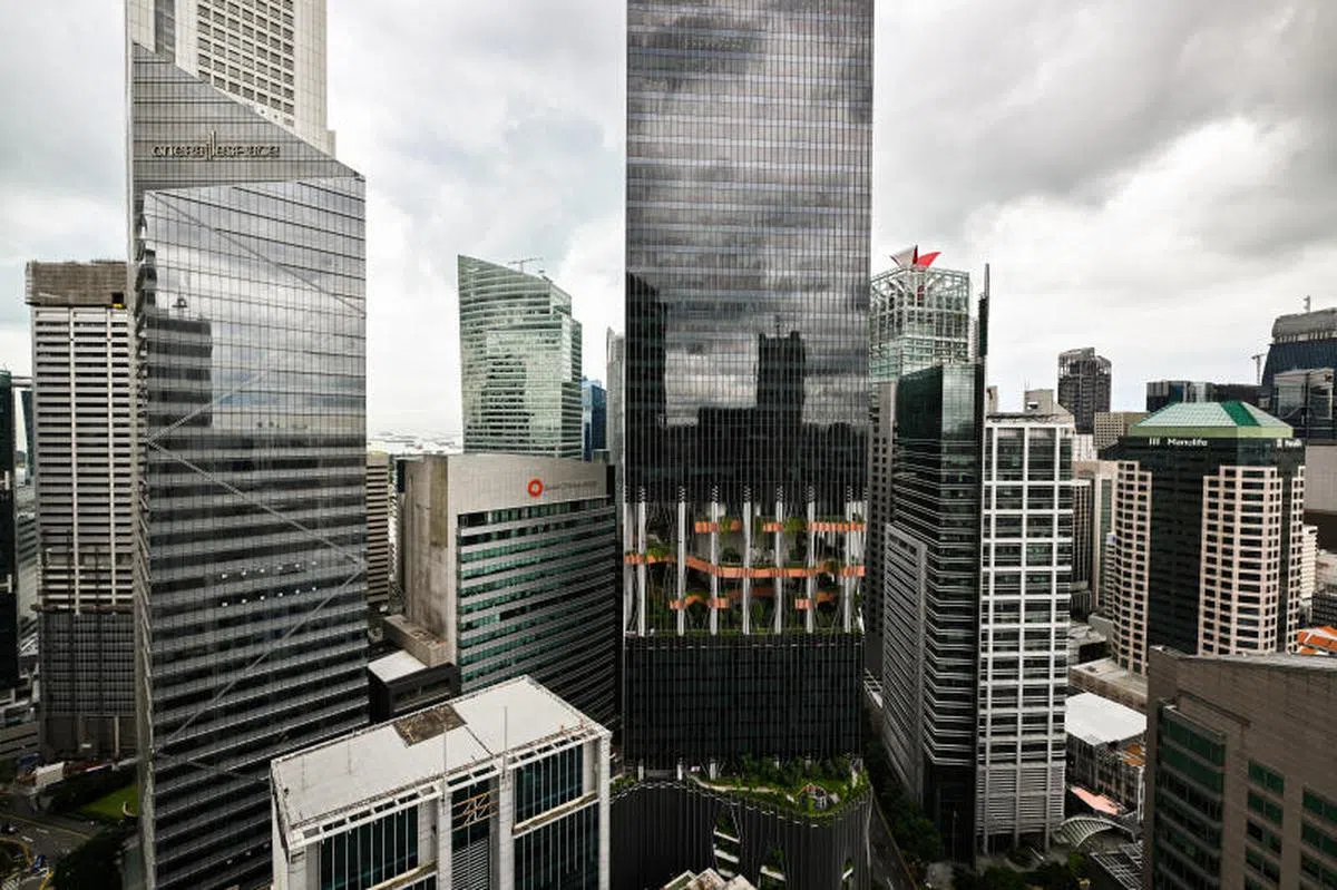 新加坡金融中心。（海峡时报）