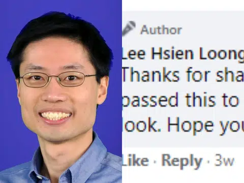 罗博深在李显龙总理的面簿贴文留言，向他解释Novid的概念，并表达了他想和新加坡政府合作的兴趣。总理后来回复了他。（红蚂蚁制图）