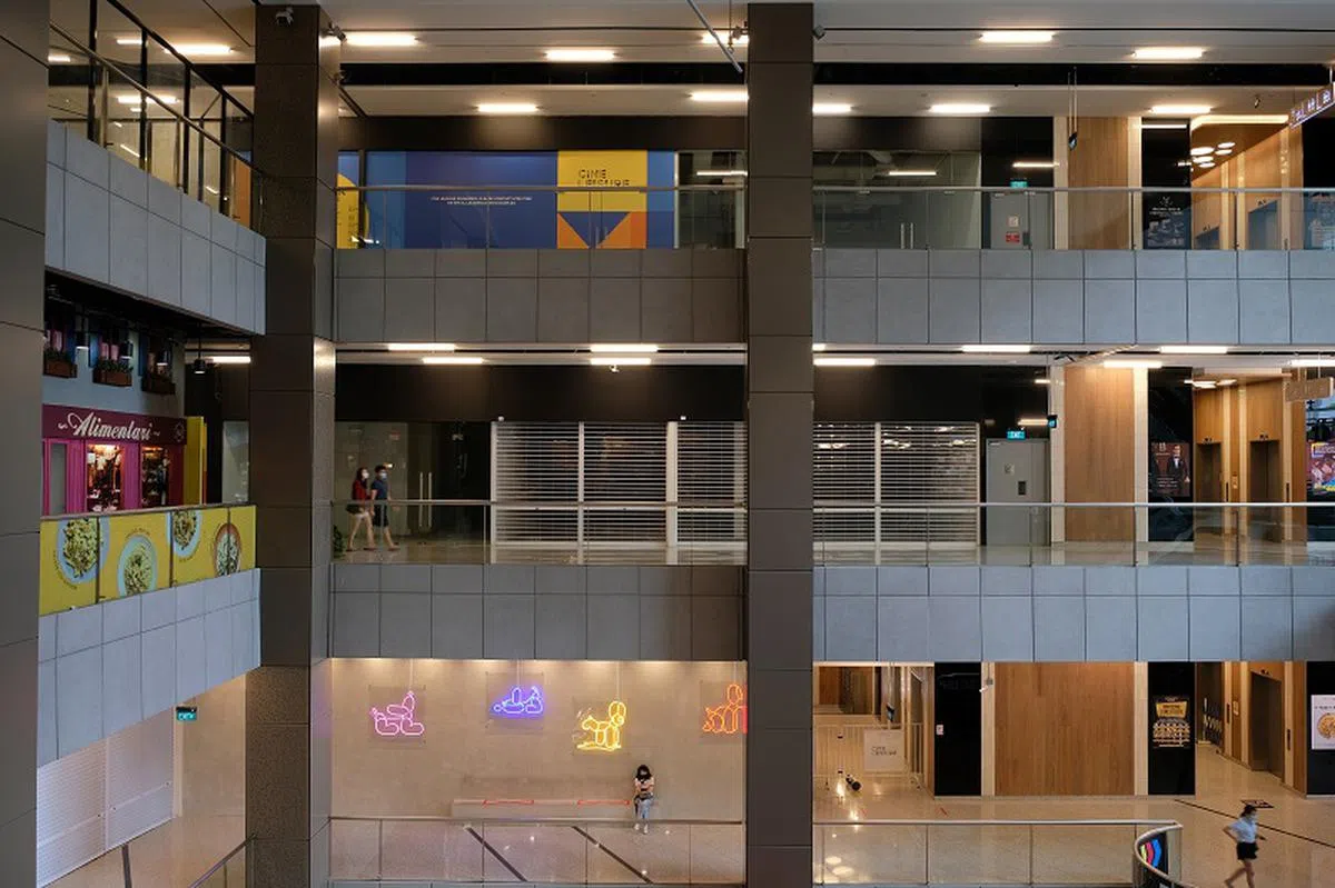 截至今年2月初，国泰乌节商场内只剩约22个店家。（联合早报）