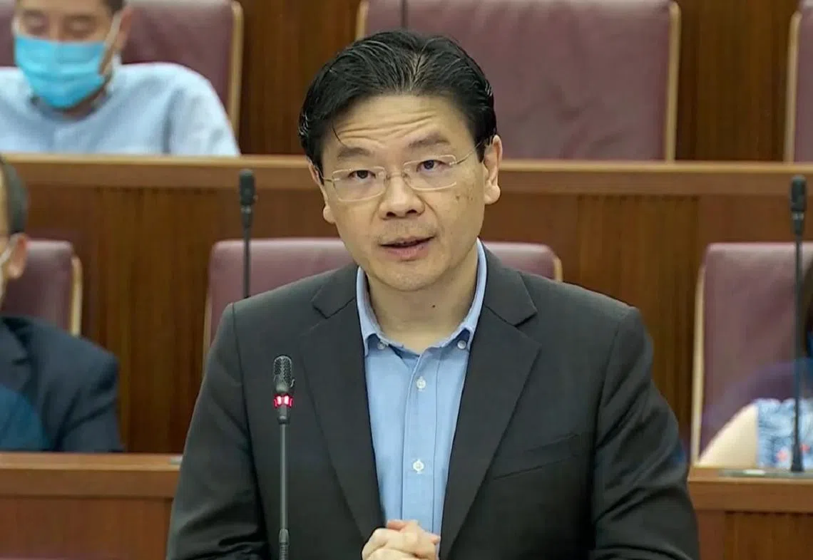 财政部长黄循财：新加坡消费税是独一无二的，不会伤害到社会最底层者的利益。（Gov.sg国会视频截图）