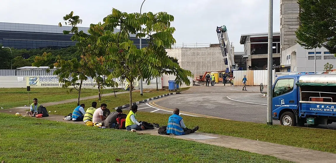 实里达航空岭工地。（联合晚报）