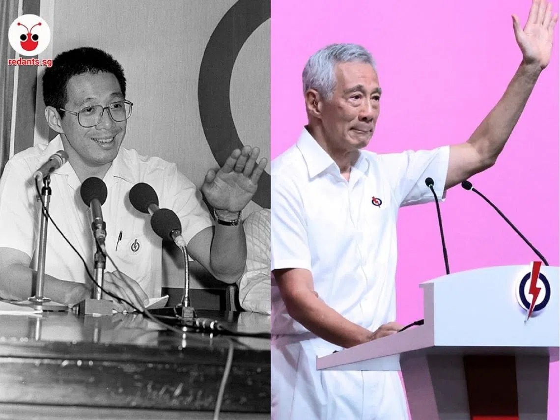 岁月谁也没饶过，曾经的小李（左，摄于1984年）如今已成“老李”（摄于2023年）。（红蚂蚁制图）