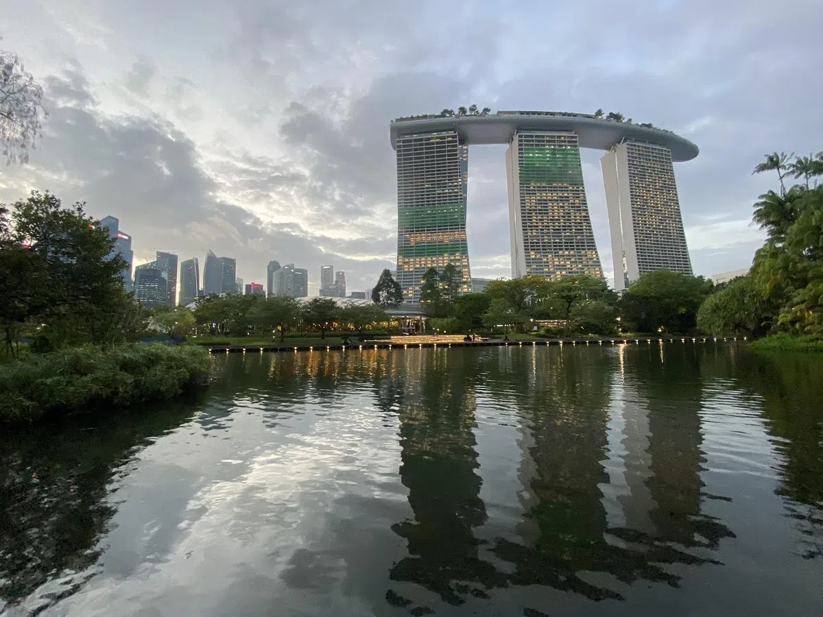 新加坡滨海湾金沙。（红蚂蚁摄）
