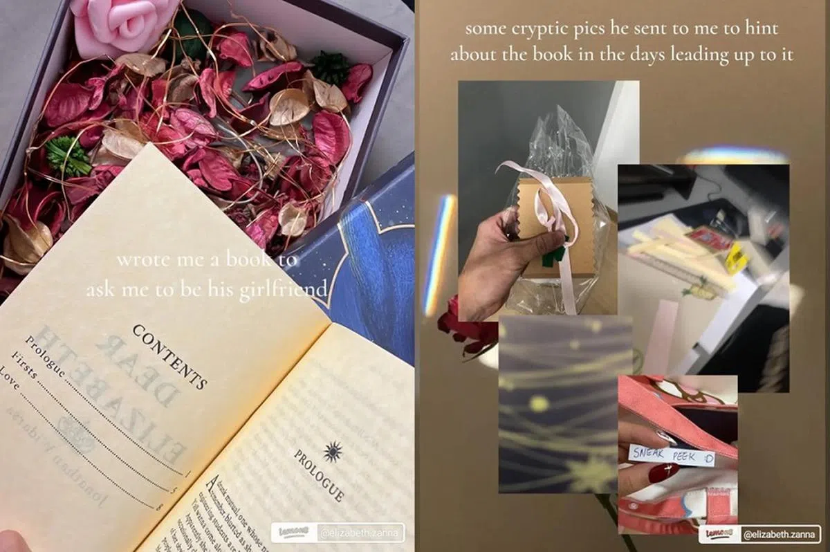 男士将你们的一点一滴编成一本书，送书前还发送图片吊你的胃口，能赢得你的芳心吗？（elizabeth.zanna Lemon8）