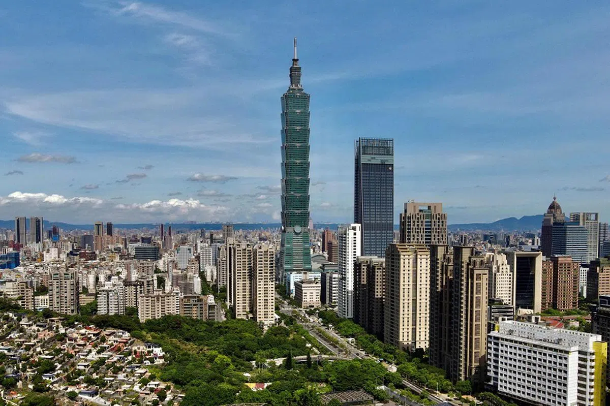  鸟瞰台北市。（法新社） 