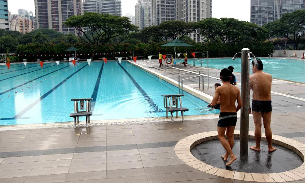  新加坡公共游泳池。（海峡时报） 