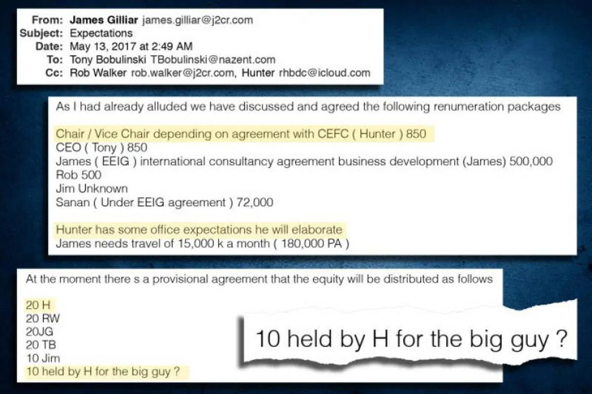  纽约邮报获取的电邮内容。（纽约邮报） 