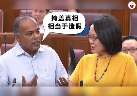 内政部长兼律政部长尚穆根（左）说：“指责林瑞莲不诚实的不只是我一个人。我相信她现在脑海里一定出现一句拉丁语：Suppressio Veri Suggestio Falsi（掩盖真相，相等于造假）。这是一个地位显赫的人，一名高庭法官，对林女士所做出的评语。”（谢静怡制图）