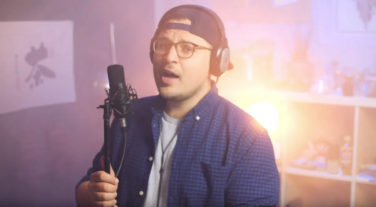  网红Andong写了一首歌献给美味至极的红烧肉。（截图） 