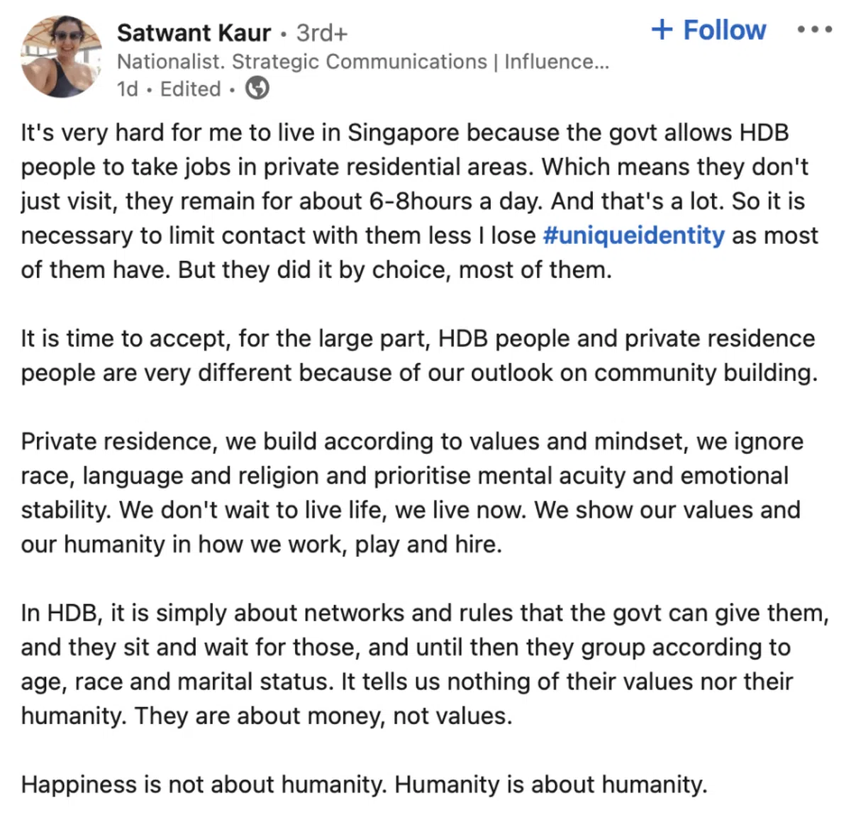 （LinkedIn截图）